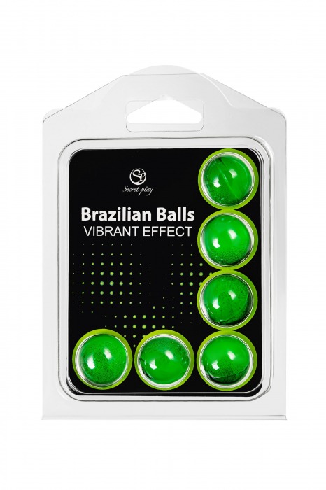 Набор из 6 шариков с массажным маслом Brazilian Balls с эффектом вибрации - Secret Play - купить с доставкой в Кемерово