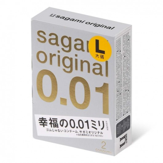 Презервативы Sagami Original 0.01 L-size увеличенного размера - 2 шт. - Sagami - купить с доставкой в Кемерово