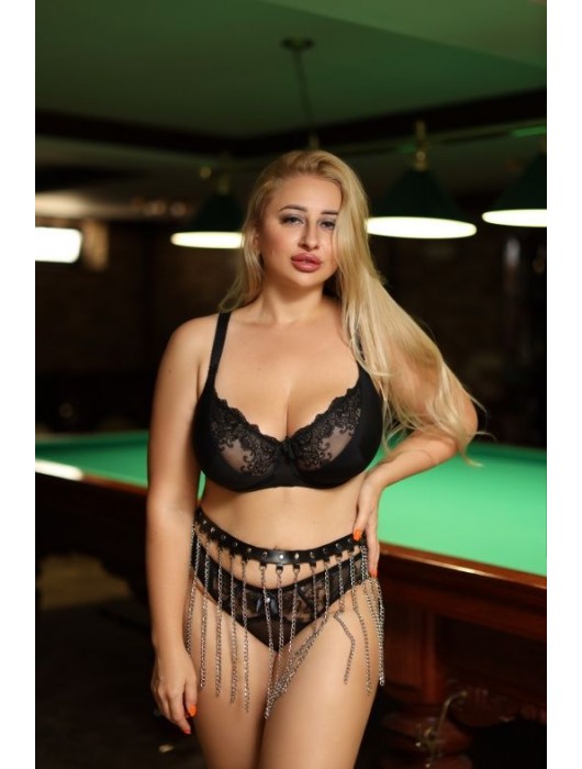 Черно-серебристая портупея-юбка plus size с цепочками - БДСМ Арсенал - купить с доставкой в Кемерово