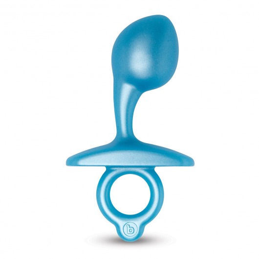 Голубая анальная пробка для массажа простаты Bulb Silicone Prostate Plug - 10,7 см. - b-Vibe - в Кемерово купить с доставкой