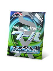 Презерватив Sagami Xtreme Mint с ароматом мяты - 1 шт. - Sagami - купить с доставкой в Кемерово