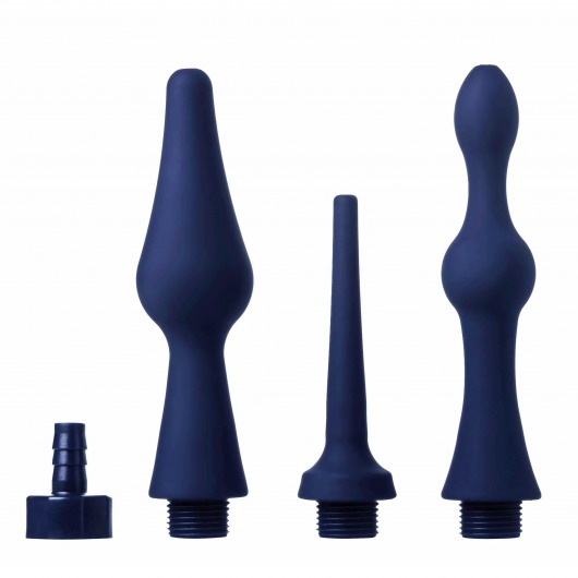 Набор из 3 универсальных насадок для анального душа Universal 3 Piece Silicone Enema Attachment Set - XR Brands - купить с доставкой в Кемерово