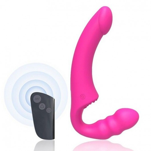 Розовый безремневой страпон Straples Strap-On Dildo - Erokay - купить с доставкой в Кемерово
