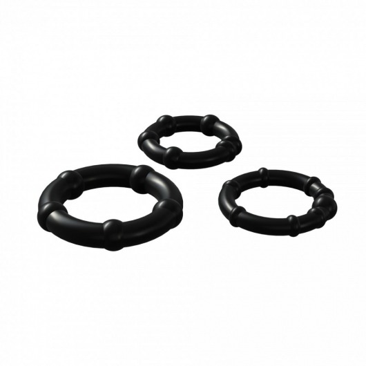 Набор из 3 черных эрекционных колец Babooom Ring Set - Adrien Lastic - в Кемерово купить с доставкой