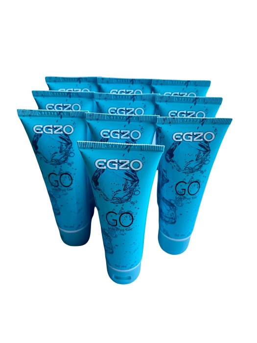 Набор из 10 пролонгирующих лубрикантов на водной основе Egzo Go (по 50 мл.) - EGZO - купить с доставкой в Кемерово