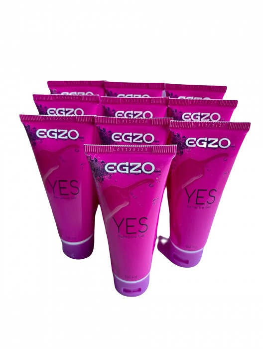 Набор из 10 согревающих лубрикантов на водной основе Egzo Yes (по 50 мл.) - EGZO - купить с доставкой в Кемерово