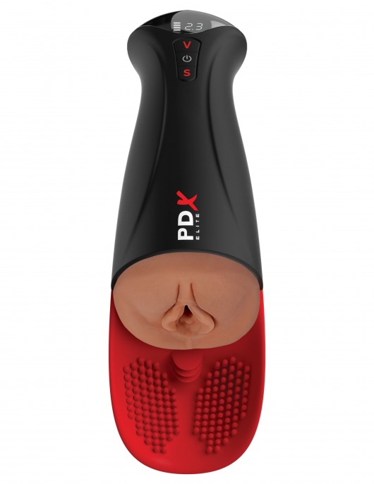 Мастурбатор-вагина в колбе с вибрацией Fuck-O-Matic Pro XL - Pipedream - в Кемерово купить с доставкой