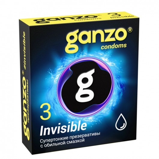 Супертонкие презервативы Ganzo Invisible - 3 шт. - Ganzo - купить с доставкой в Кемерово