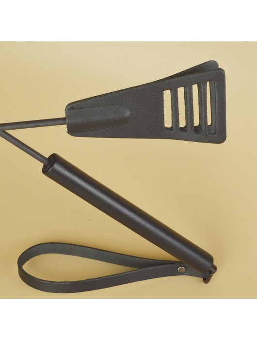 Черный кожаный стек «Сириус» - 60 см. - Sitabella - купить с доставкой в Кемерово