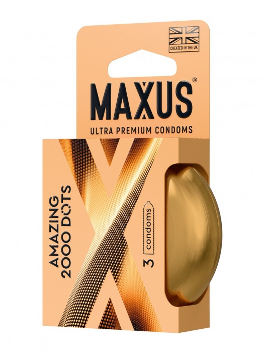 Точечные презервативы MAXUS 2000 Amazing Dots с железным кейсом - 3 шт. - Maxus - купить с доставкой в Кемерово