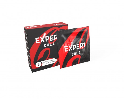 Презервативы с ароматом колы Expert Cola - 3 шт. - Expert - купить с доставкой в Кемерово