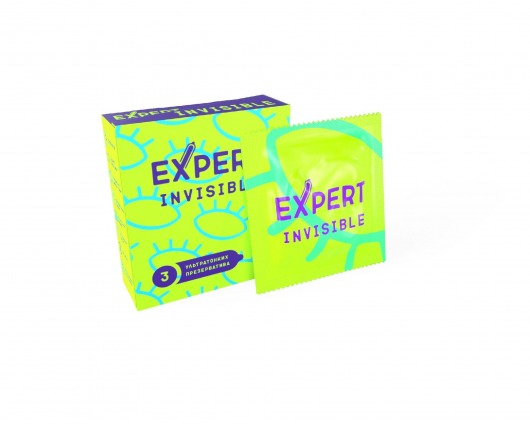 Ультратонкие презервативы Expert Invisible - 3 шт. - Expert - купить с доставкой в Кемерово