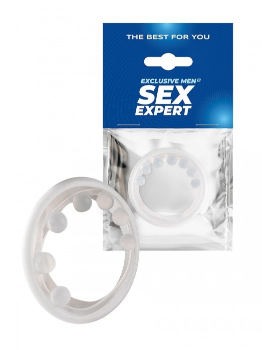 Эрекционное кольцо с мягкой стимулирующей насадкой - Sex Expert - в Кемерово купить с доставкой