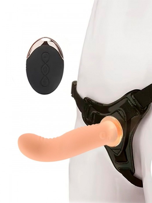 Женский вибрострапон со съемной насадкой и пультом ДУ - Erokay - купить с доставкой в Кемерово