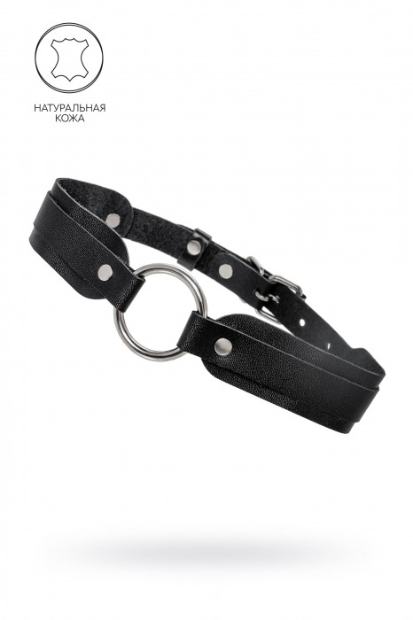 Черный кожаный чокер-ошейник со скруглёнными углами - Pecado - купить с доставкой в Кемерово