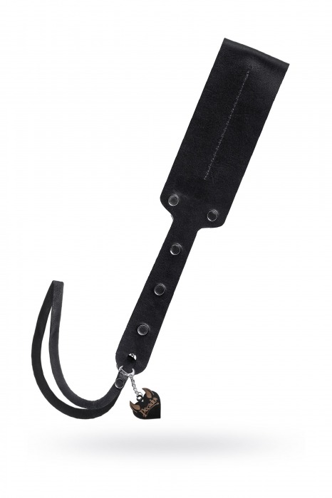 Черный кожаный пэддл - 32 см. - Pecado - купить с доставкой в Кемерово