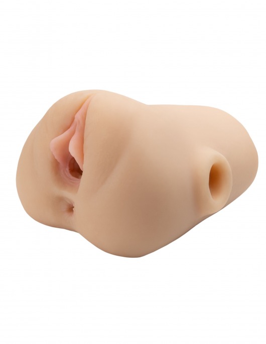 Телесный мастурбатор с вибрацией Double Pounder Vibrating Squeeze Stroker - Pipedream - в Кемерово купить с доставкой