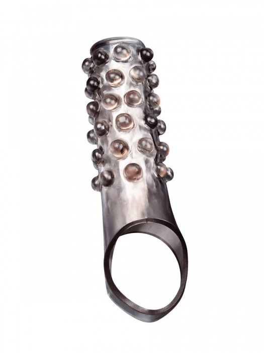 Дымчатая насадка на пенис с выпуклостями - 11 см. - Sex Expert - в Кемерово купить с доставкой