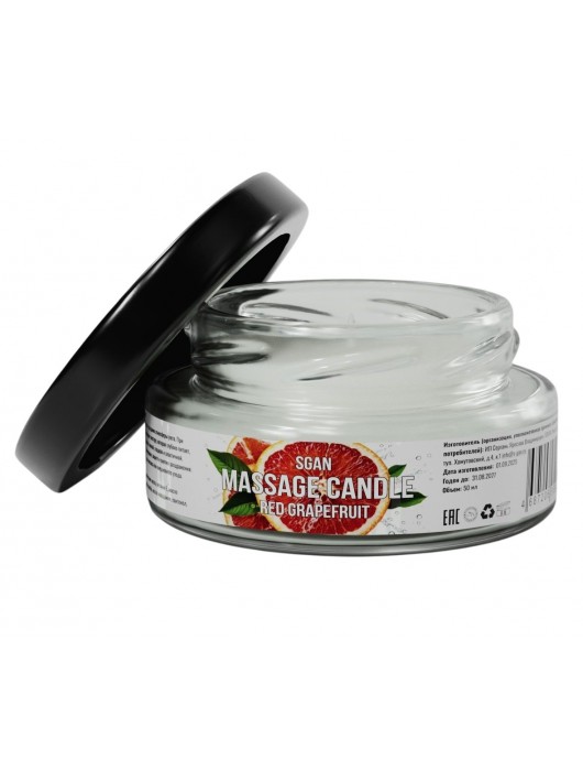 Массажная свеча «Красный грейпфрут» - 50 мл. - SGAN - купить с доставкой в Кемерово