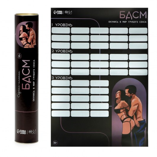 Плакат для двоих со скретч-слоем «БДСМ» - Сима-Ленд - купить с доставкой в Кемерово