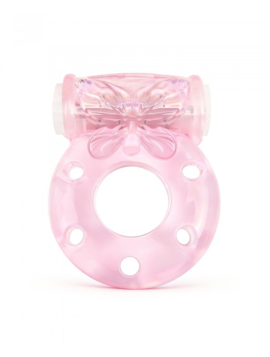 Розовое эрекционное виброкольцо с бабочкой - 1137 - в Кемерово купить с доставкой