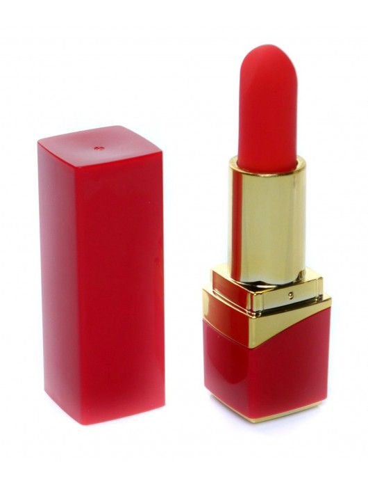 Красный мини-вибратор в форме помады - Boys of Toys