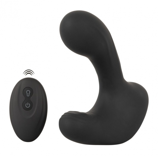 Черная анальная вибропробка с функцией расширения RC Butt Plug with 3 functions - Orion - в Кемерово купить с доставкой