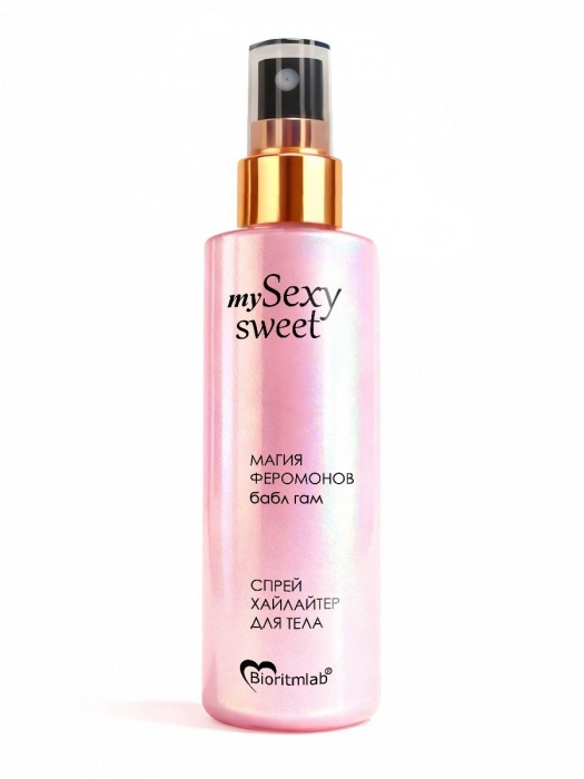 Спрей хайлайтер для тела Sexy Sweet с ароматом бабл-гам, шиммером и феромонами - 200 мл. -  - Магазин феромонов в Кемерово