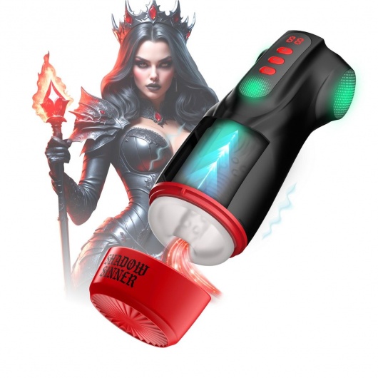 Интерактивный мастурбатор Raven с вакуумом, вибрацией и подсветкой - Shots Media BV - в Кемерово купить с доставкой