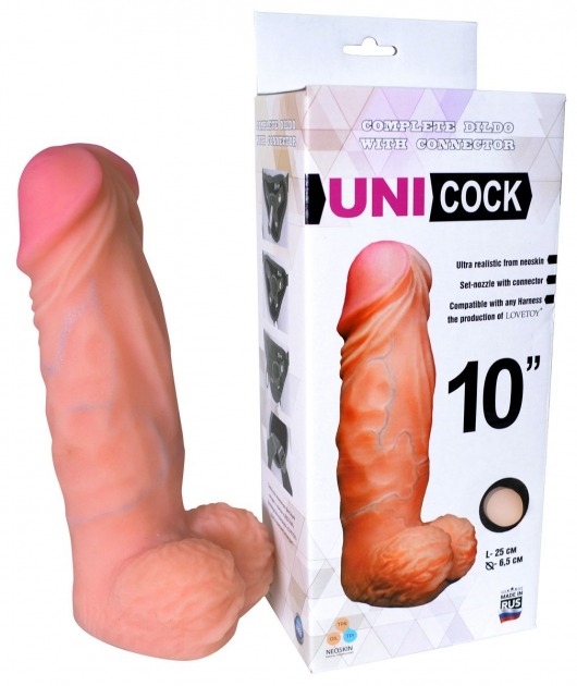 Фаллическая насадка Харнесс UNICOCK 10  - 25 см. - LOVETOY (А-Полимер) - купить с доставкой в Кемерово