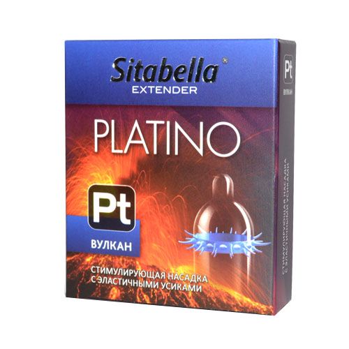 Стимулирующая насадка с усиками Platino  Вулкан - Sitabella - купить с доставкой в Кемерово