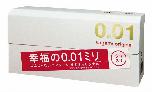 Супер тонкие презервативы Sagami Original 0.01 - 5 шт. - Sagami - купить с доставкой в Кемерово