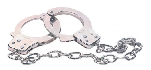 Наручники из металла с длинной цепочкой CHROME HANDCUFFS METAL HANDCUFFS W. KEY - NMC - купить с доставкой в Кемерово