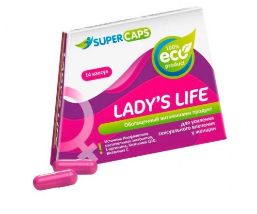 Возбуждающие капсулы Ladys Life - 14 капсул (0,35 гр.) - SuperCaps - купить с доставкой в Кемерово