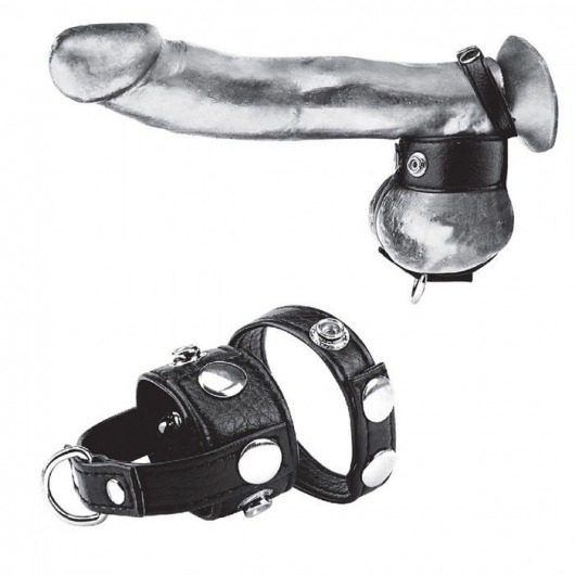 Утяжка для мошонки и пениса Cock Ring With 1  Ball Stretcher And Optional Weight Ring - BlueLine - купить с доставкой в Кемерово