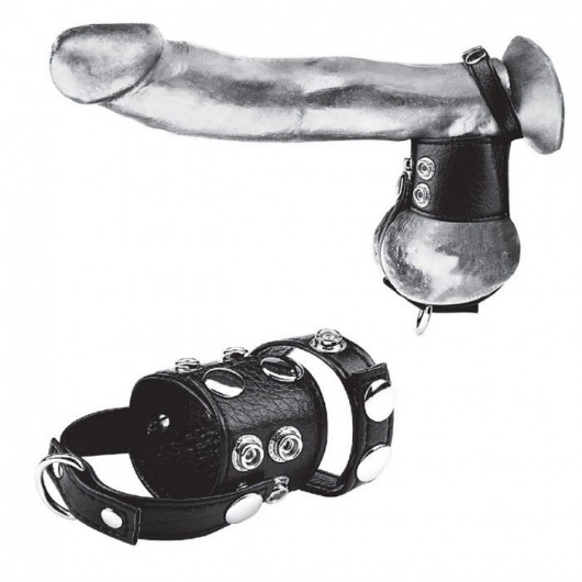 Утяжка на пенис и мошонку Cock Ring With 1.5  Ball Stretcher And Optional Weight Ring - BlueLine - купить с доставкой в Кемерово