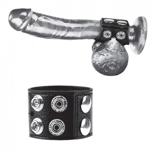 Ремень на член и мошонку 1.5  Cock Ring With Ball Strap - BlueLine - купить с доставкой в Кемерово