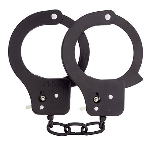 Чёрные наручники из листового металла BONDX METAL CUFFS BLACK - Dream Toys - купить с доставкой в Кемерово