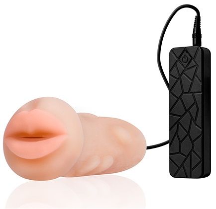 Мастурбатор-ротик с вибрацией REALSTUFF VIBRATING MASTURBATOR MOUTH - Dream Toys - в Кемерово купить с доставкой