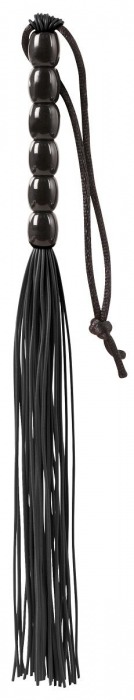 Чёрная мини-плеть из резины Rubber Mini Whip - 22 см. - Blush Novelties - купить с доставкой в Кемерово