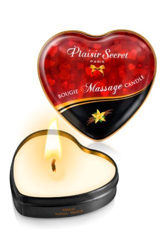 Массажная свеча с ароматом ванили Bougie Massage Candle - 35 мл. - Plaisir Secret - купить с доставкой в Кемерово