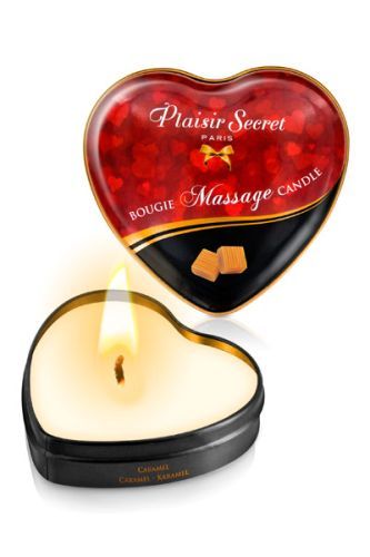 Массажная свеча с ароматом карамели Bougie Massage Candle - 35 мл. - Plaisir Secret - купить с доставкой в Кемерово