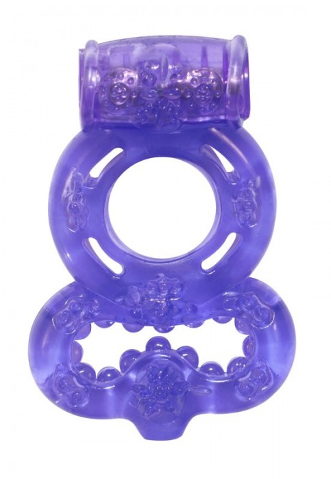 Фиолетовое эрекционное кольцо Rings Treadle с подхватом - Lola Games - в Кемерово купить с доставкой