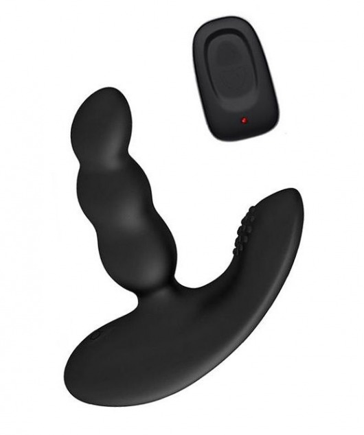 Черный силиконовый стимулятор простаты Levett Nitoc с пультом ДУ - Levett - в Кемерово купить с доставкой