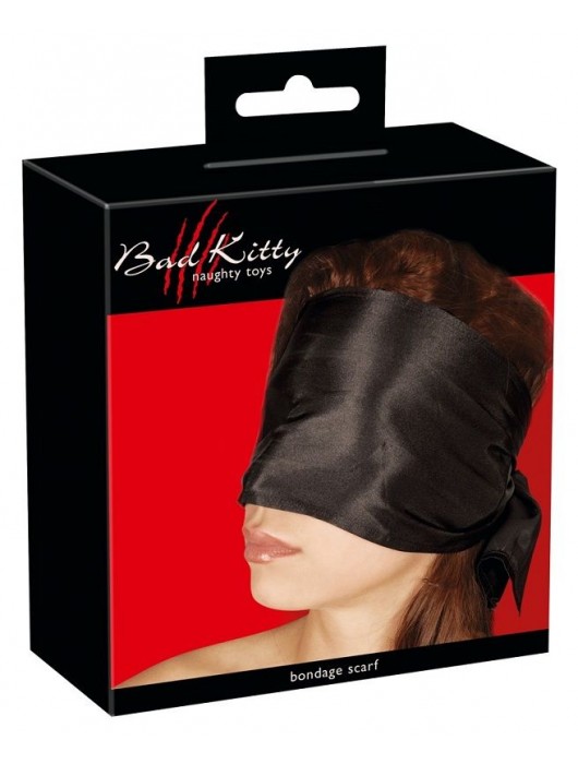 Широкая повязка-шарф на глаза Bad Kitty Bondage Scarf - Orion - купить с доставкой в Кемерово