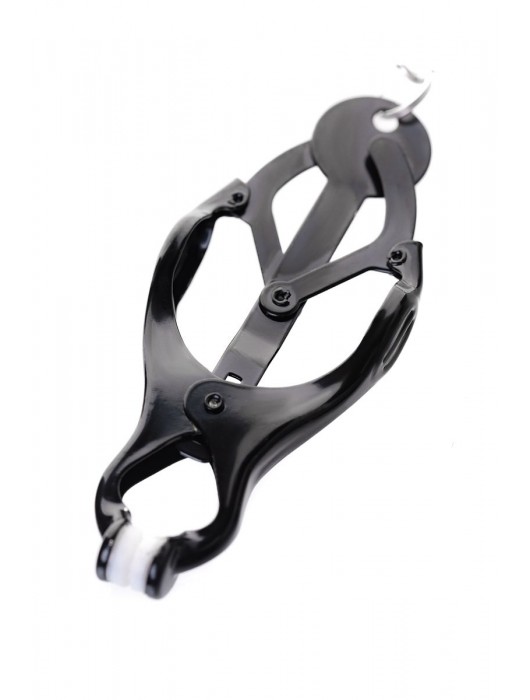 Черно-серебристые зажимы для сосков с кольцом для пениса TOYFA Metal - ToyFa - купить с доставкой в Кемерово