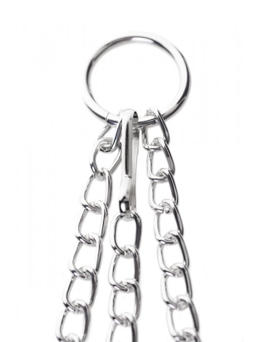 Черно-серебристые зажимы для сосков с кольцом для пениса TOYFA Metal - ToyFa - купить с доставкой в Кемерово