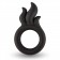 Черное эрекционное кольцо-пламя Rooster Hawk - Velv or - в Кемерово купить с доставкой