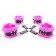 Набор фиксаторов краб с розовым мехом BDSM Light - БДСМ Арсенал - купить с доставкой в Кемерово