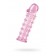 Гелевая розовая насадка на фаллос с шипами - 12 см. - Toyfa Basic - в Кемерово купить с доставкой